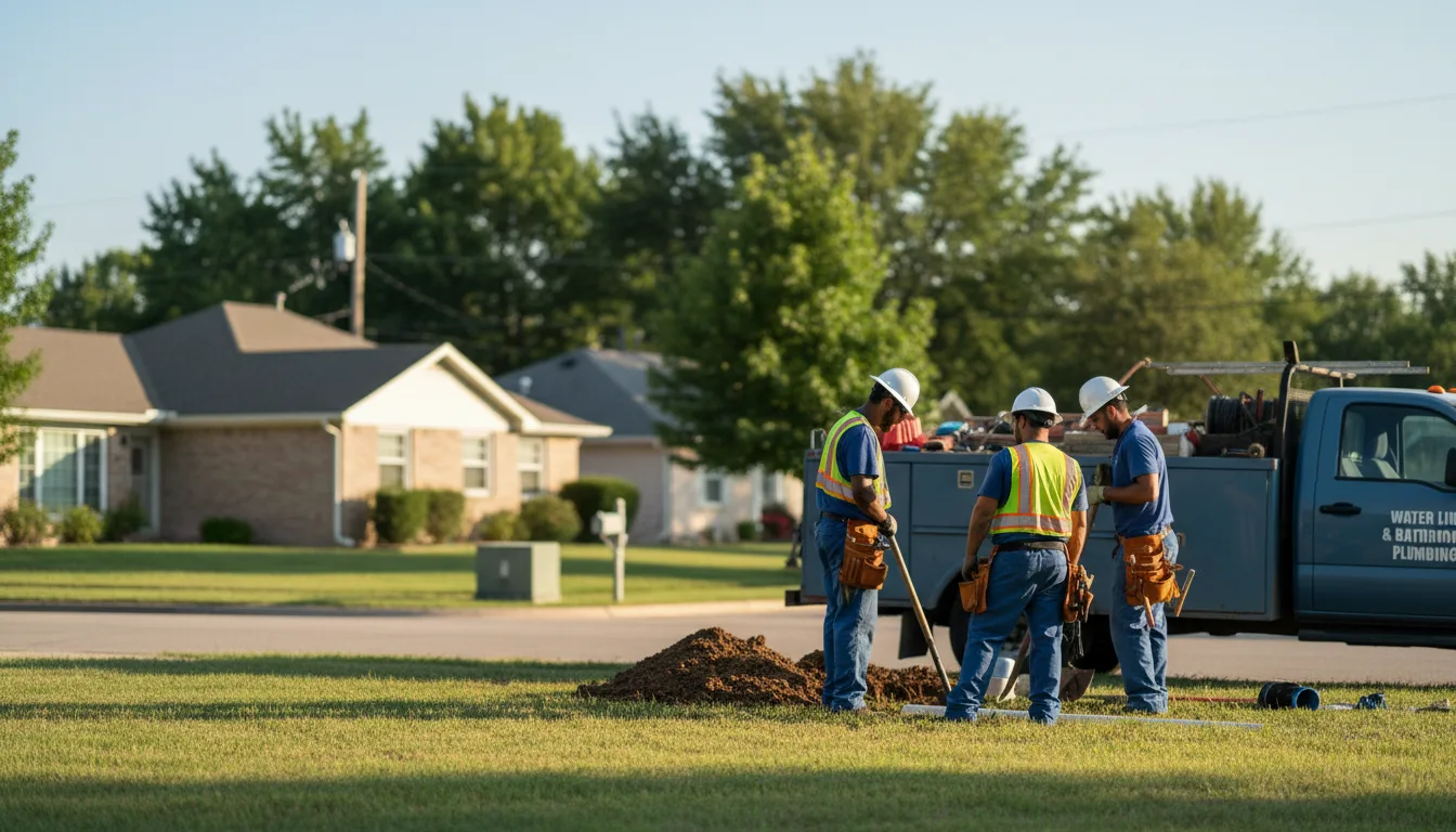 Residential water line and bathroom plumbing service in Etna, CA